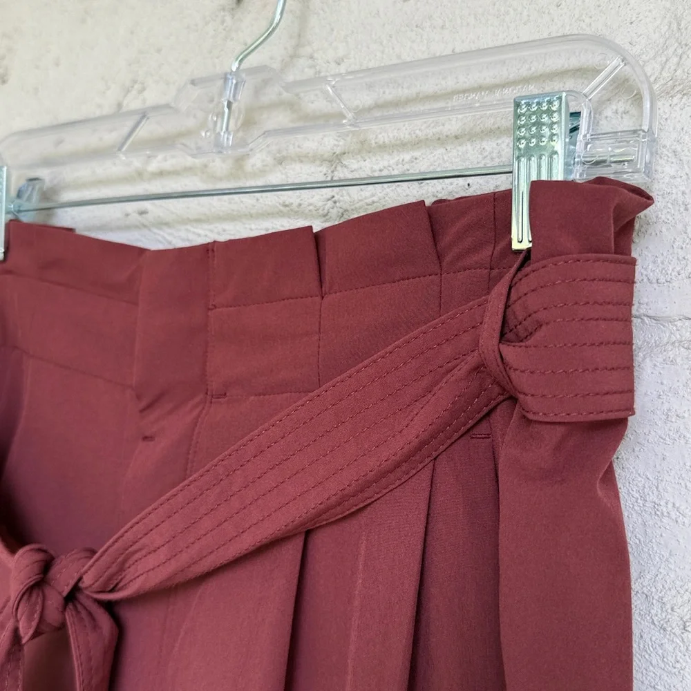 Athleta Skyline ll Paper Bag Waist Pants Cognac Brown Size 6 - Picture 5 of 16